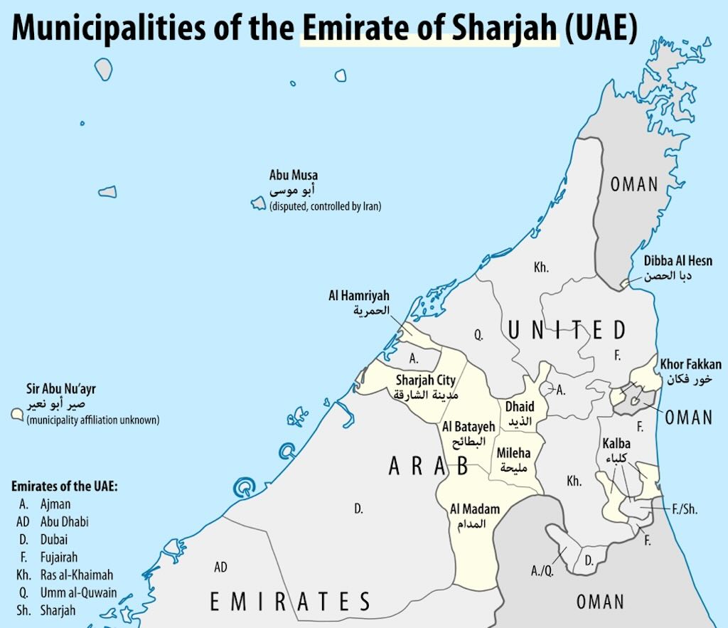 Map of UAE