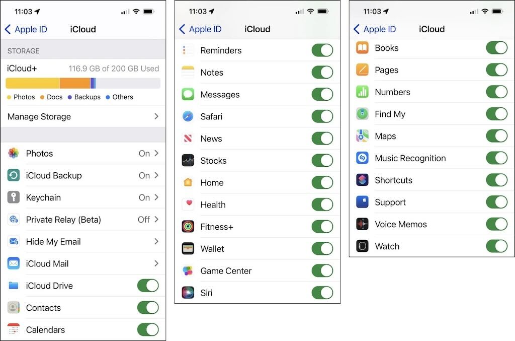 iCloud iPhone