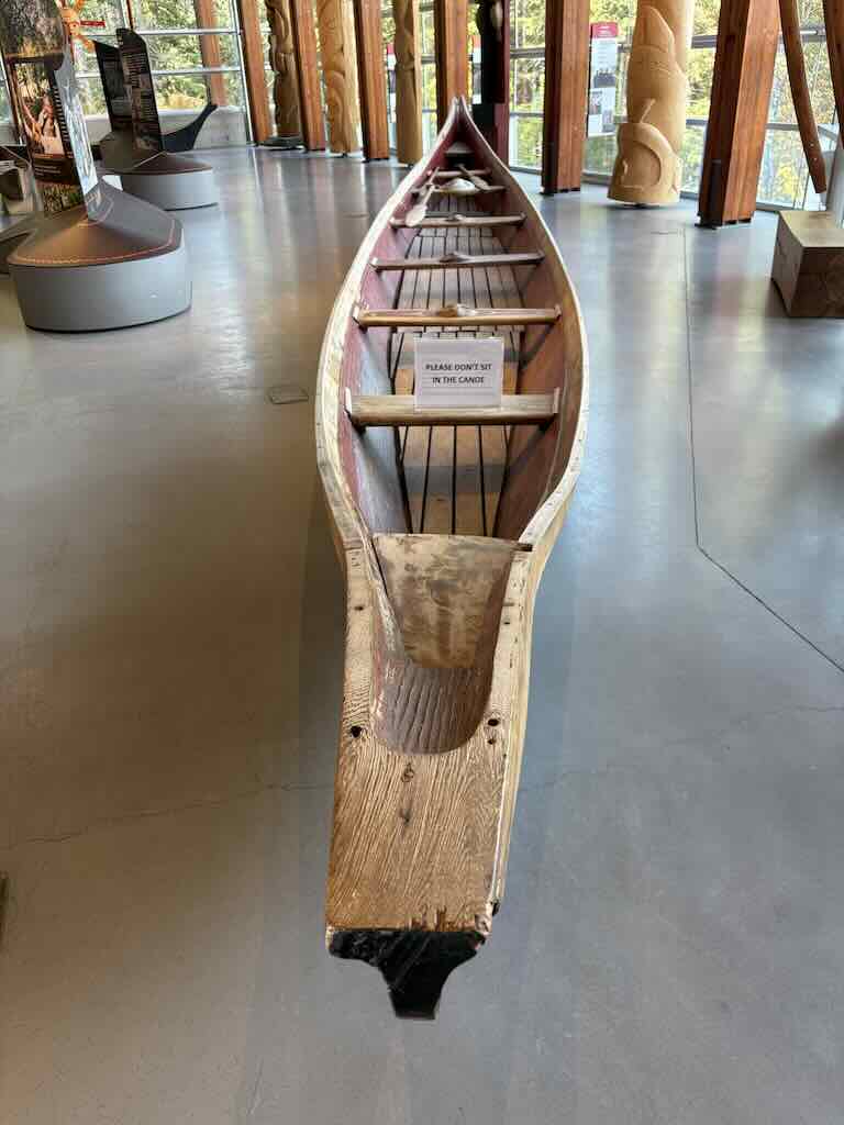 wooden canoe