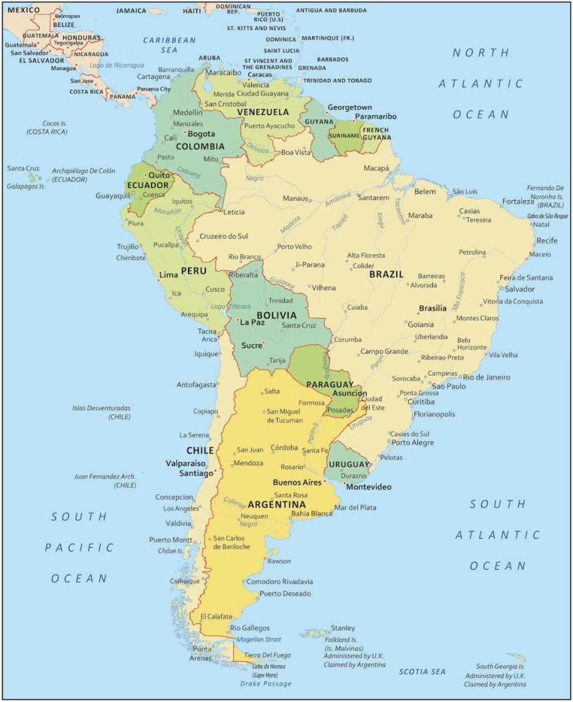 South America Map