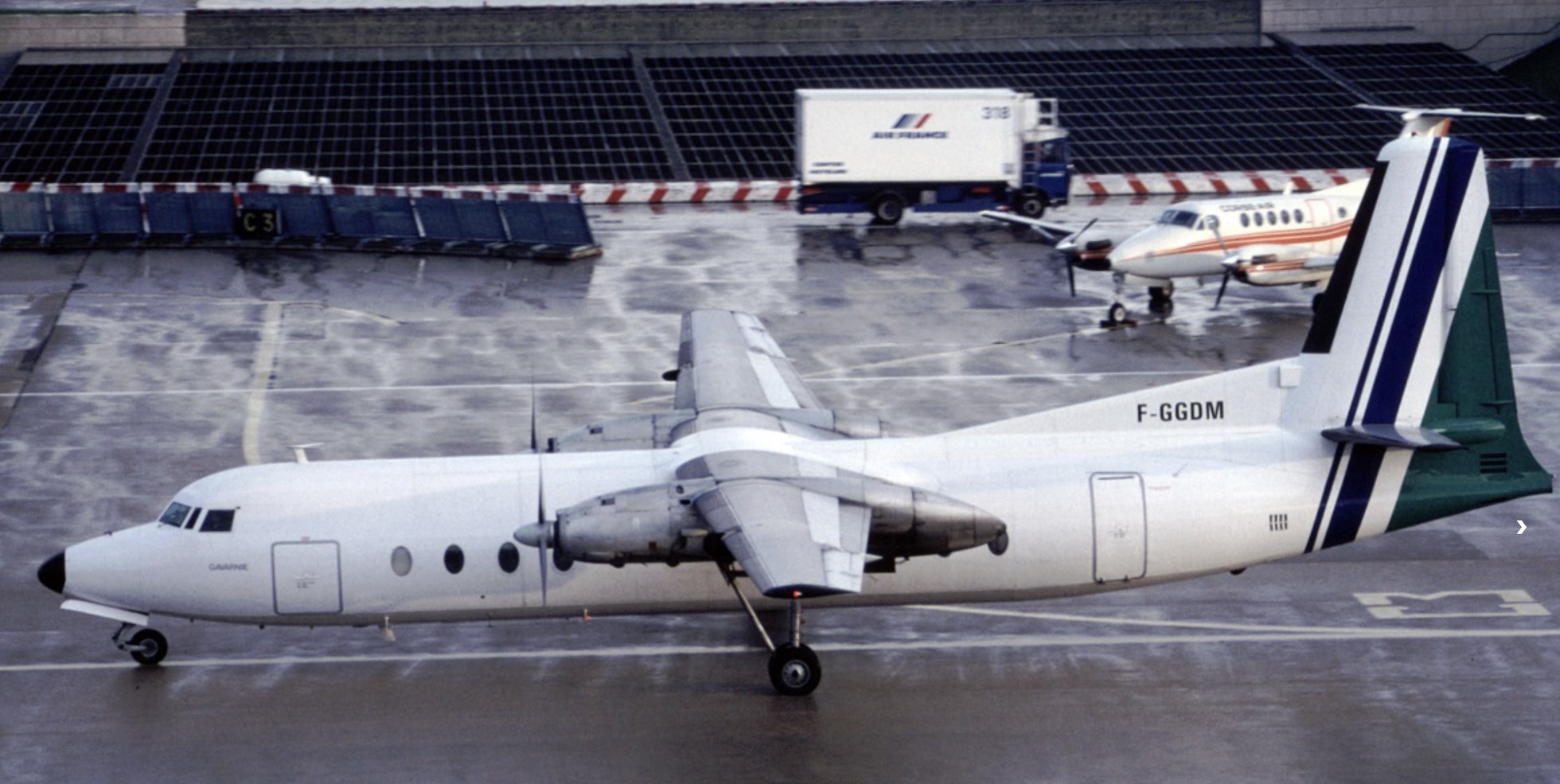 Fokker F-GGDM parked