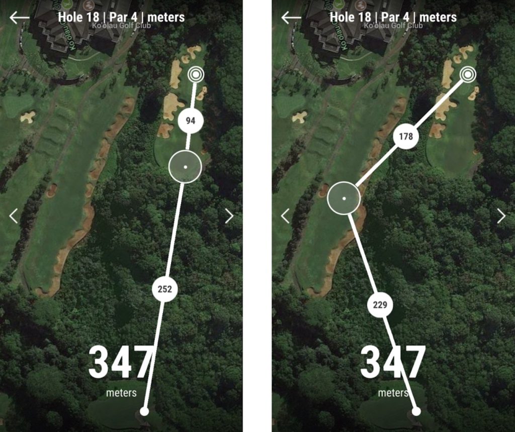 Ko'olau two options on 18th hole