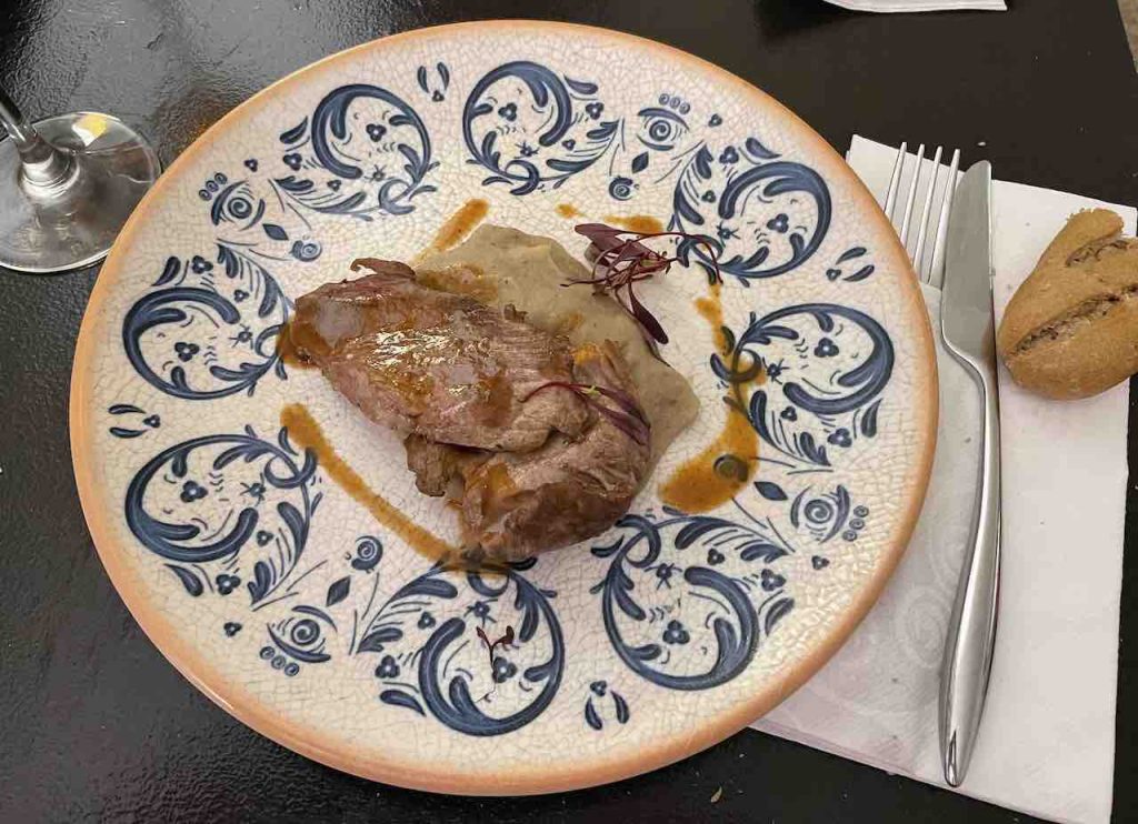 Presa Iberica in Hospes Las Casas del Rey de Baeza, Seville