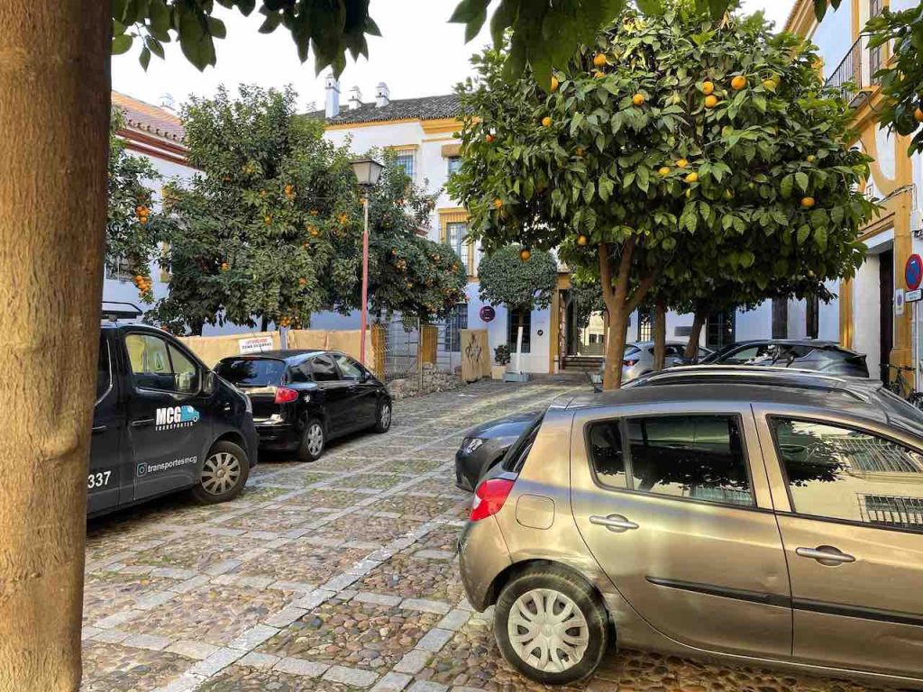 Parking in front of Hospes Las Casas del Rey de Baeza, Seville